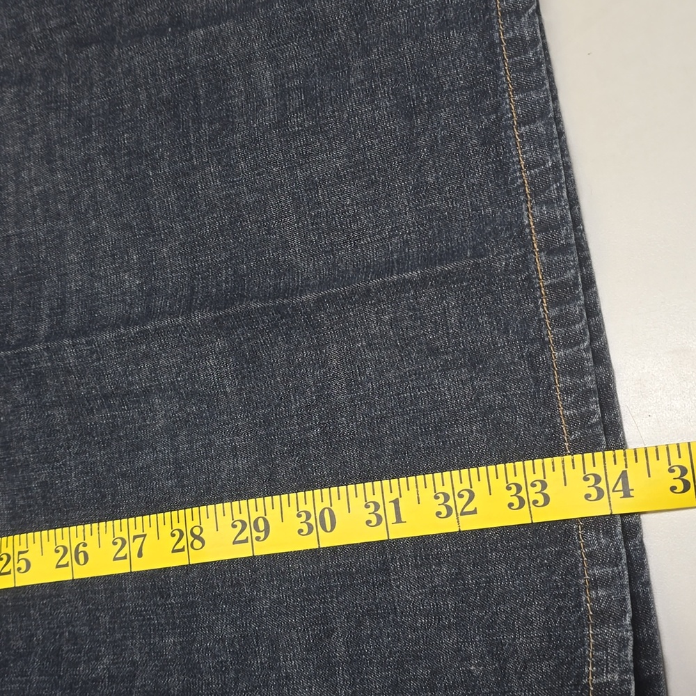 Jeanology Collection Classic Dark Blue Wide Leg Jeans, Sz12 - Picture 10 of 12